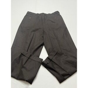 Ermenegildo Zegna Men's Wool Cuffed Dress Pants Brown 36